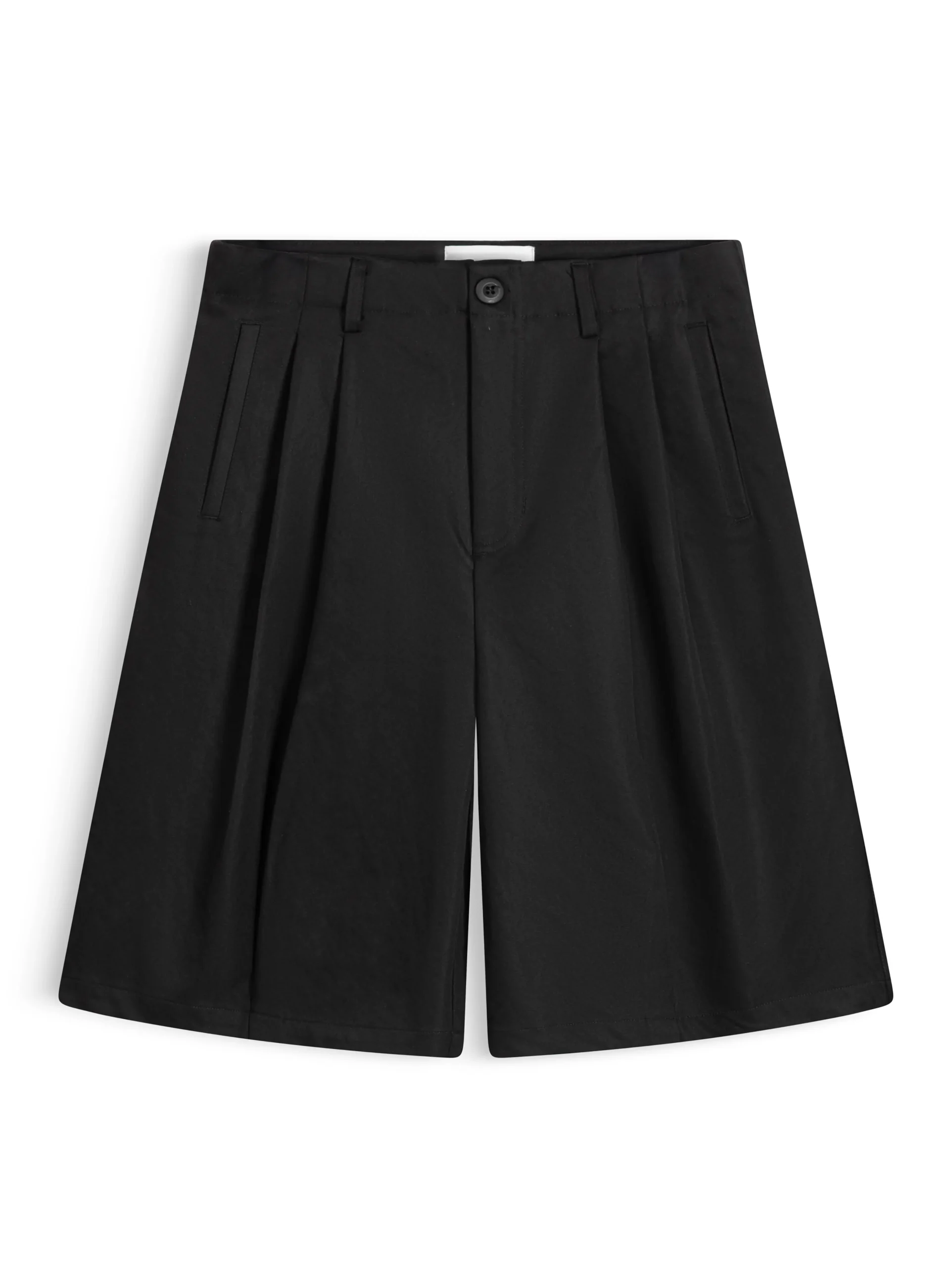 WIDE-LEG KHAKI SHORTS